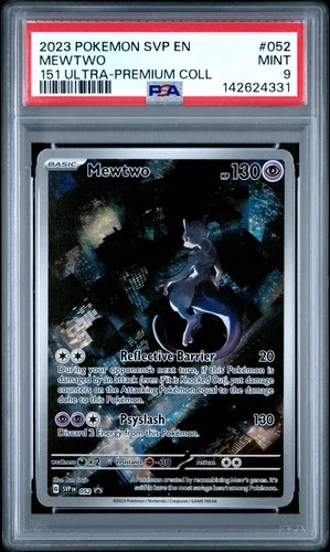 2023 POKEMON SVP EN-SV BLACK STAR PROMO 151 ULTRA-PREM COLL #052 MEWTWO PSA 9