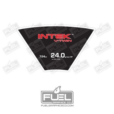 Briggs and Stratton Intek 24 HP Lawnmower Engine Cover Premium Vinyl Decal