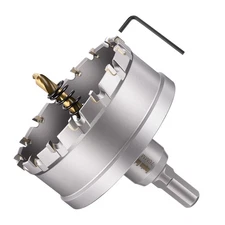 Hole Saw Kit 76mm (3"), Tungsten Carbide Hole Cutter. Silver