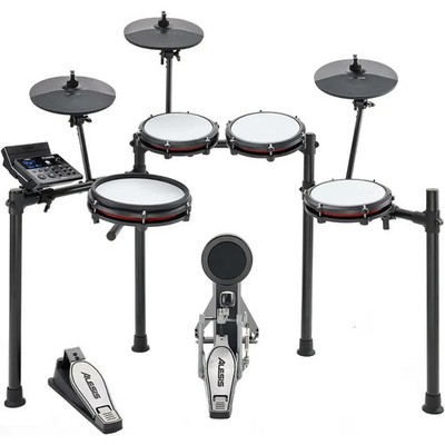 Alesis Nitro Max E-Drum Set 8-teilig Mesh Bluetooth gebraucht + Ersatzteile