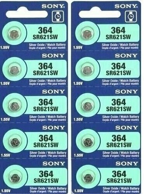 10x NEW SONY 364 SR621SW SR621 V364 LR621 SR60 Watch Battery