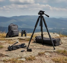 Camera Tripod, 67", Travel Bag, Bluetooth Remote, Phone Holder