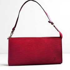 Louis Vuitton Pochette Accessoires Pouch Red Leather