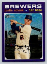 2020 Topps Heritage Chrome Purple Refractors #THC533 Justin Smoak (ref 186160)