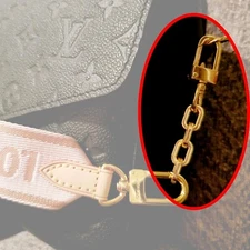 Purse Strap Extenders for LV Pochette Speedy Noe etc Luxury Gold Chain Accessory