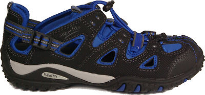 Superfit shoes strappy sandals trekking sandal blue black genuine leather textile New