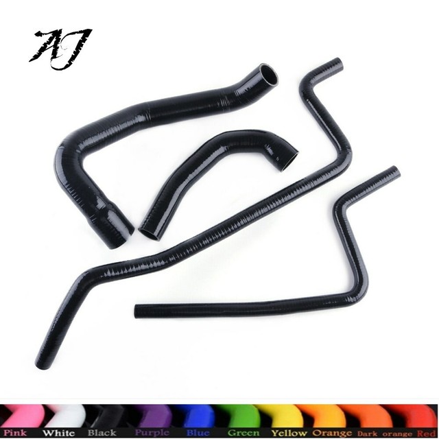 Black Silicone Radiator Hose For Jeep Wrangler TJ 4.0L 19972001