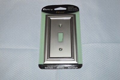 ELUMINA ~ DECOR ~ WALLPLATE ~ CAST METAL ~ SATIN NICKEL ~ Q105887CCAJ ~ NEW