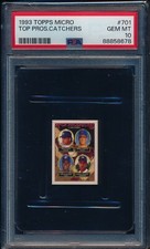1993 TOPPS MICRO TOP PROSPECTS CATCHERS MIKE PIAZZA #701 PSA 10 GEM MINT