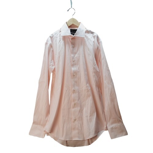 Bonobos Long-sleeved Button-up Slim Fit Light Pink White Checked Dress Shirt - Picture 2 of 6