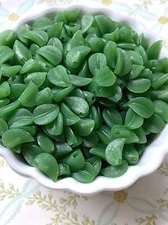 Vintage Lucite Leaf Beads,Lucite Leaves, leaf Drops,Half drilled leaves,#1701