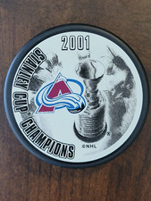 2001 Colorado Avalanche Stanley Cup Hockey Puck