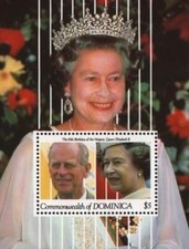 Dominica 1991 - 65th Birthday Queen Elizabeth II - Miniature Sheet - MNH
