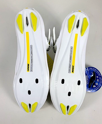 NWOB - Mavic Womens White Yellow KSYRIUM ELITE II Cycling Shoes Sneakers Sz 7 - Picture 6 of 9