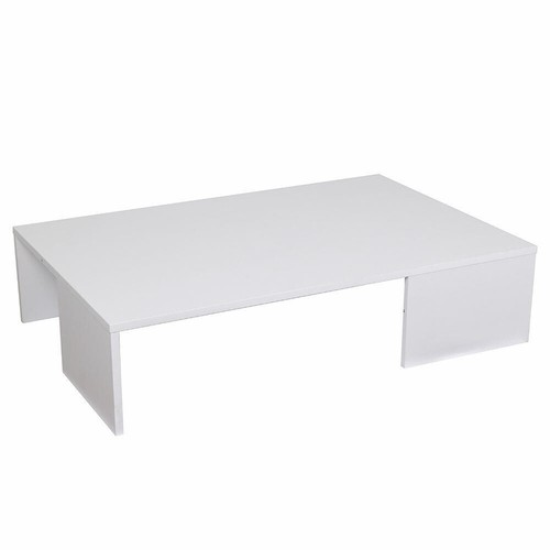 Tavolino Caffe Divano Salotto Rettangolare Basso in Legno Design Moderno Bianco - Foto 3 di 5