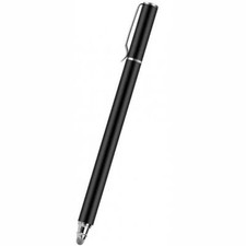 STYLUS TOUCH SCREEN PEN FIBER TIP ALUMINUM LIGHTWEIGHT BLACK for PHONES