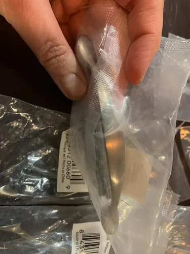 CABINET PULL Satin Nickel 3-3/4" Center/5" Long Hardware Resources 80814-SN x8pc - Picture 3 of 6