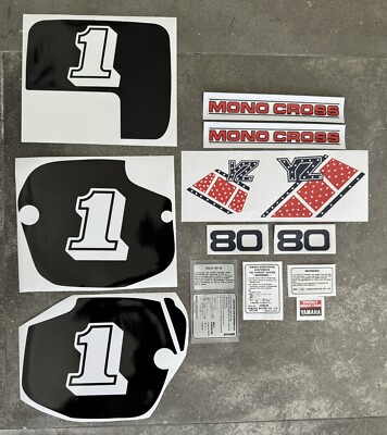 Zessei ステッカー yamaha 1985 YZ80 Perforated Tank Decal Set / Sticker Kit