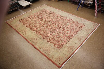 Traditional Hand-Knotted Perso-Pakistani 16/18 Rug | 100% Wool | 9'2'' x 12'1''