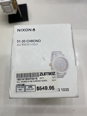 NIXON THE 51-30 CHRONO ホワイト　（本体のみ） Nixon Watch The Rubber 51-30 White Quartz Analog | eBay