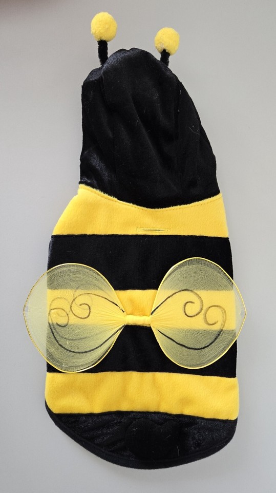 Lot of 6 Dog Halloween Costumes XS & S Bee Hotdog Ladybug Pumpkin