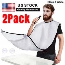 Capa de Barbero Recogedor de vello facial, bigotes barba, delantal de afeitado