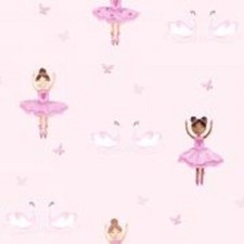 Holden Decor  Make Believe Ballerina Dancer Kids Girls Wallpaper  Pink 12460