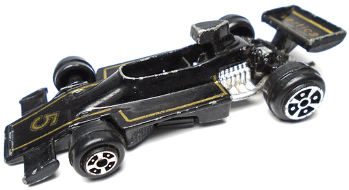 VINTAGE YATMING LOTUS VERTICAL #5 BLACK 1:64 DIECAST 3" F1 INDY RACE CAR W/ GOLD