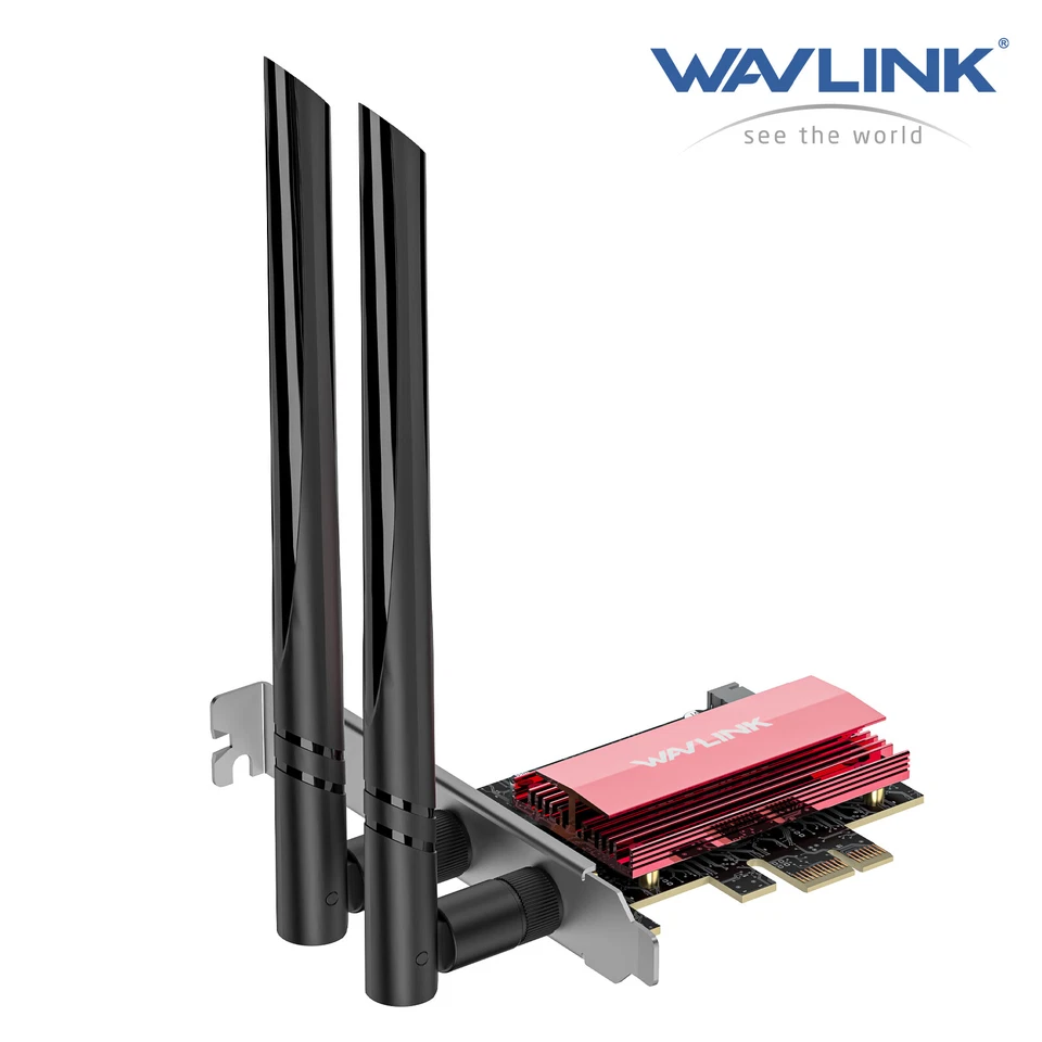 Tri Band PCIE WiFi 7 Bluetooth Card Desktop PCIe Wireless Network WiFi Adapter - Image 2 of 4
