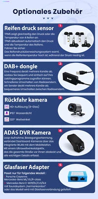 Antena Junsun DAB+ BOX / cámara de reversa / DVR / adaptador óptico Fifber 01/02 nuevo