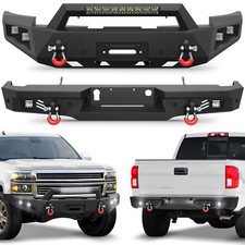 Fits 2014-2015 Silverado 1500 Front And Rear Bumper With Winchlightsd-rings Fits 2014-2015 Silverado 1500 Front And Rear Bumper With Winchlightsd-rings