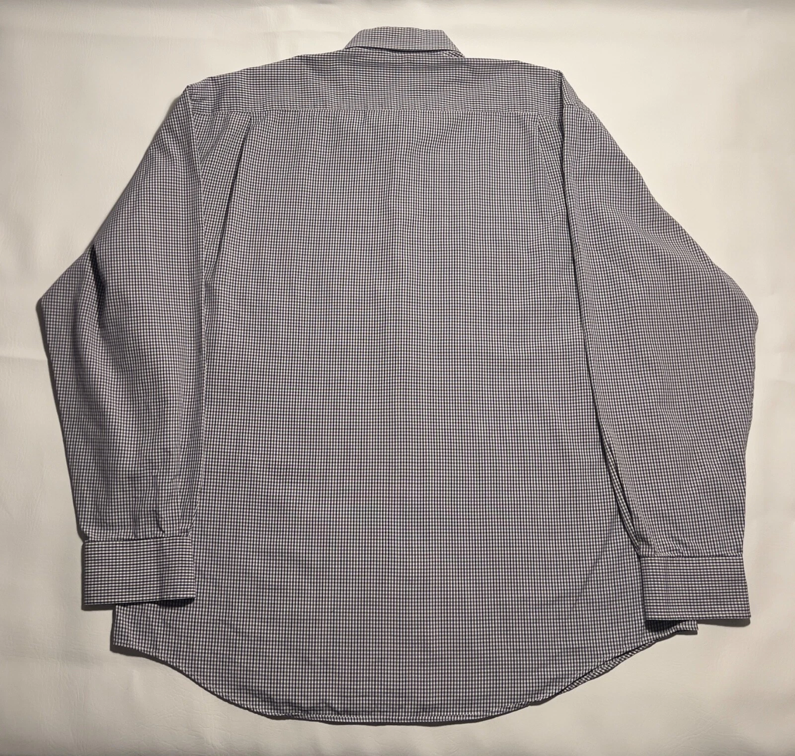 SAINT LAURENT (YSL) Camicia elegante YVES SAINT LAURENT bianca marrone stampa gingham uomo 17 44 prezzo al pubblico consigliato $750