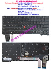 US Backlit Keyboard For Lenovo Thinkpad X13 Gen 2 Gen 3 L13 Gen 3 L13 Yoga Gen 4
