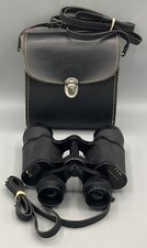 Vtg Stellar Precision 7x35 Coated Optics Binoculars Leather Case/Straps Taiwan