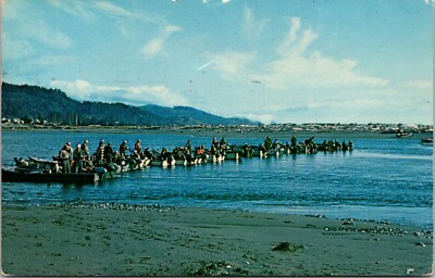 Wedderburn Oregon OR HOG Line Fishing Rogue River Curry County c1950s Postcard