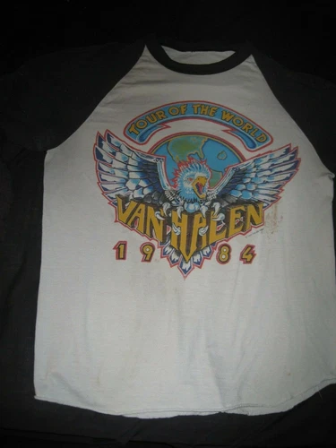 Van Halen Tour of the World concert tour t shir 1980s vintage concert t-shirt, vintage, single stitch, B+ condition