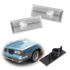 Front Clear Side Marker Parking Light Lenses For 81-88 All Cutlass 2 Door Models