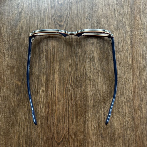 Monturas de gafas Burberry de demostración B2293 3799 a rayas azules redondas borde completo estuche/tela - Imagen 11 de 17