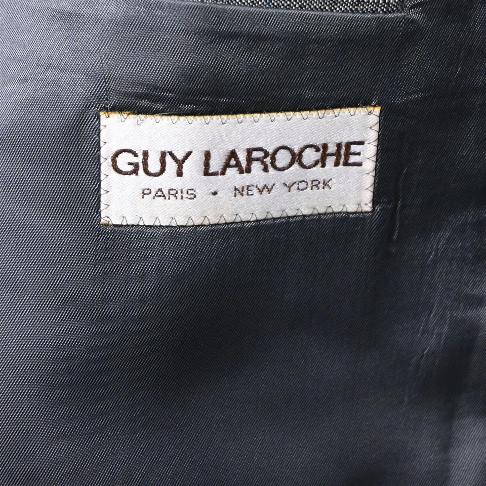 De Colección Guy Laroche 42R Gris Slubbed Lino Seda Hombres Traje Chaqueta Abrigo Deportivo Foto 4 de 4