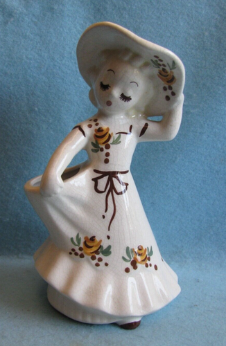 Vintage Delee De Lee California Pottery Lady Figurine / Vase - Picture 2 of 9