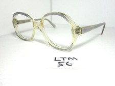 Vtg Nos 80s Round Eyeglass Frame BROOKE Blue Grey Womens LTM-56 