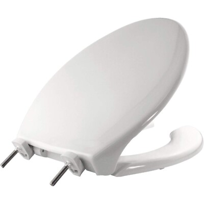 BEMIS 7850TDG Commercial Heavy Duty Open Front Toilet Seat with Cover, Indust...