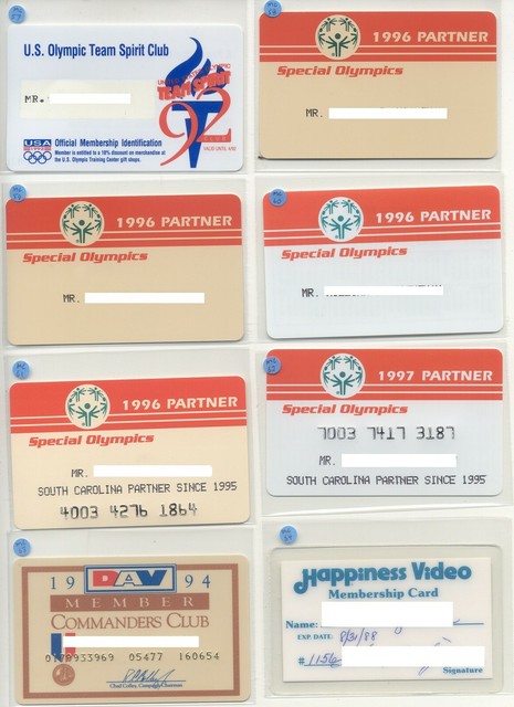 Membership Cards Olympics Special Olympics DAV MC57 64 EBay