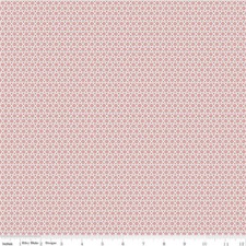 Fat Quarter Riley Blake "Stitch" Hexie Coral Lori Holt