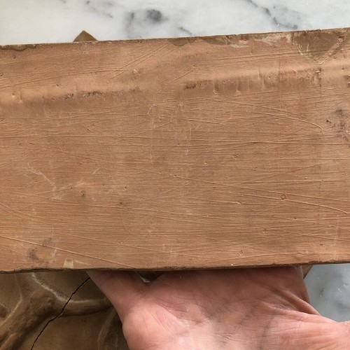 tre rare mattonelle terracotta in terracotta bassorilievo scimmie dondolanti arredo casa - Foto 6 di 7