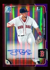 Jordan Betts 2015 Bowman Chrome Purple Refractor RC Auto 235/250 Red Sox 52369