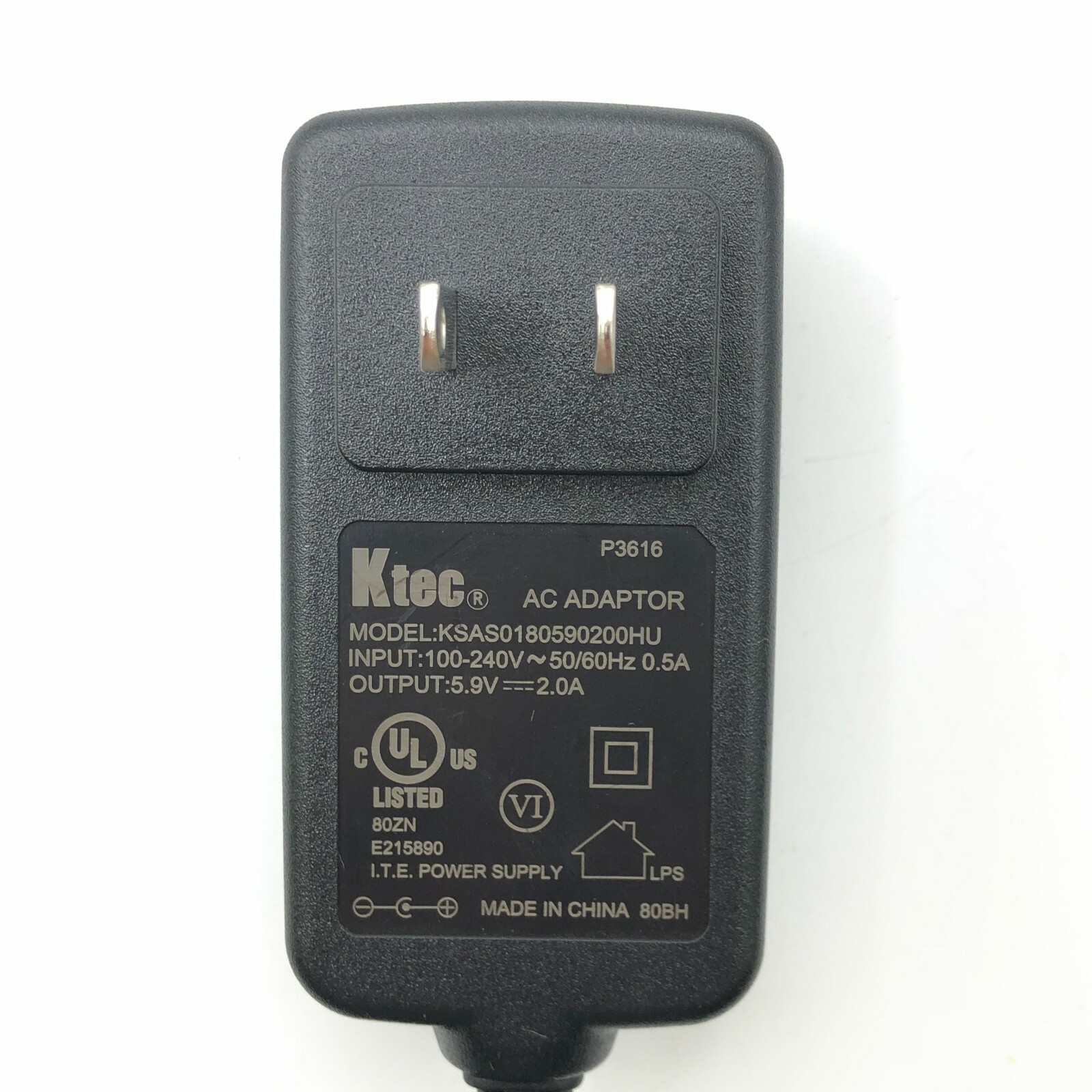 Genuine Ktec KSAS0180590200HU Power Supply AC/DC Wall Adapter 5.9V 2A Charger