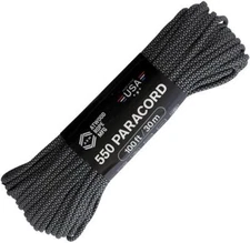 New Atwood Rope MFG Parachute Cord Diamond Blk/Gry C550 DIAMOND BLK W/ GREY