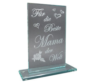 Geschenk Pokal Glas Mit Verschiedenen Gravuren Beste Mama Oma Ehefrau Usw Ebay