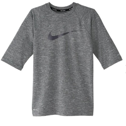 Nike Boys' Heather Hydro Half Sleeve Sun Swim Rash Guard NWT Large